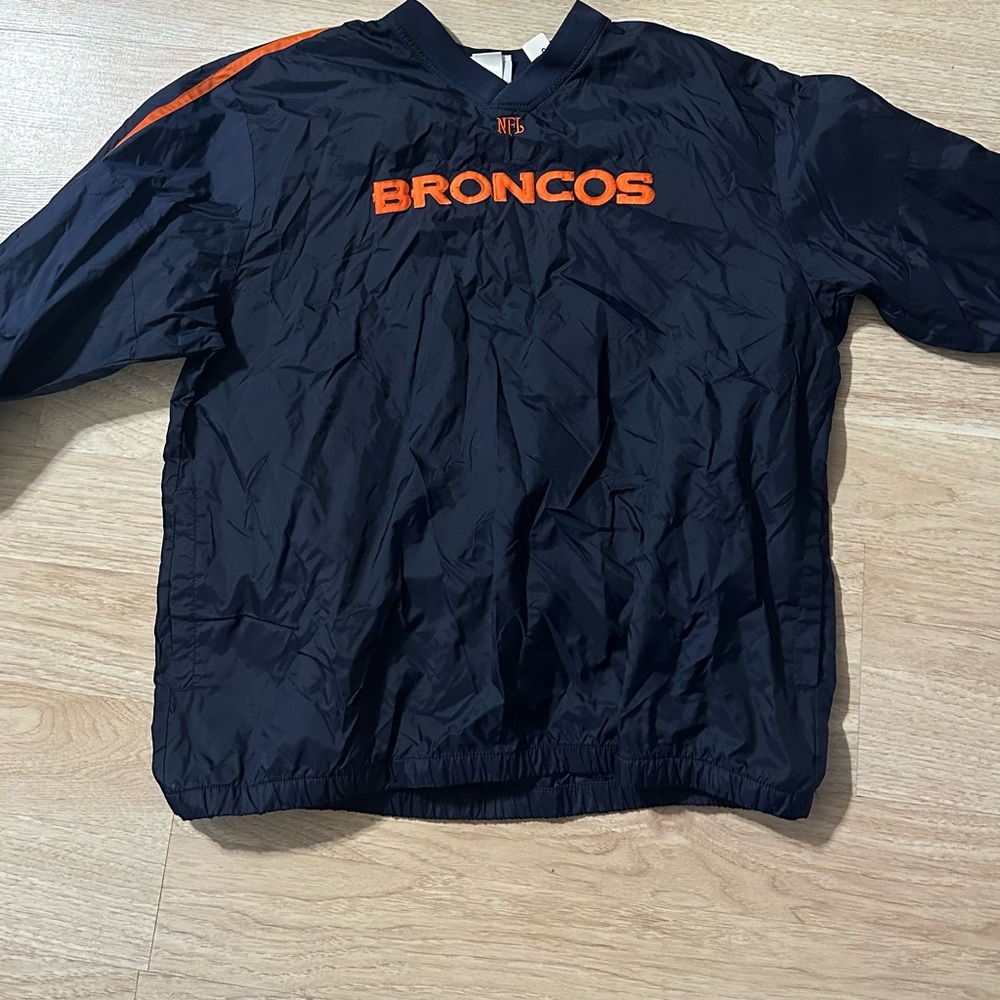 Y2K Denver Broncos Jacket Pullover Windbreaker NFL Football Mens XL